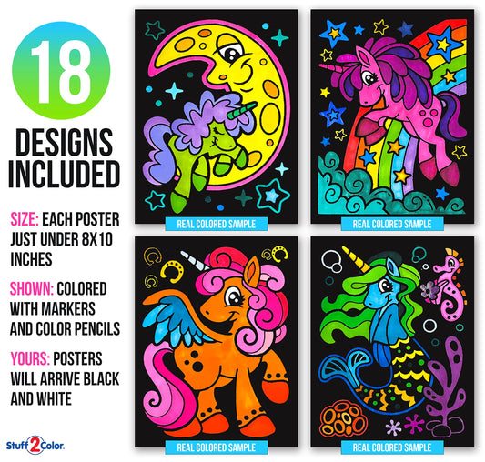 Stuff2Color unicorn fun 18-pack arrival packaging shows flat shipment.