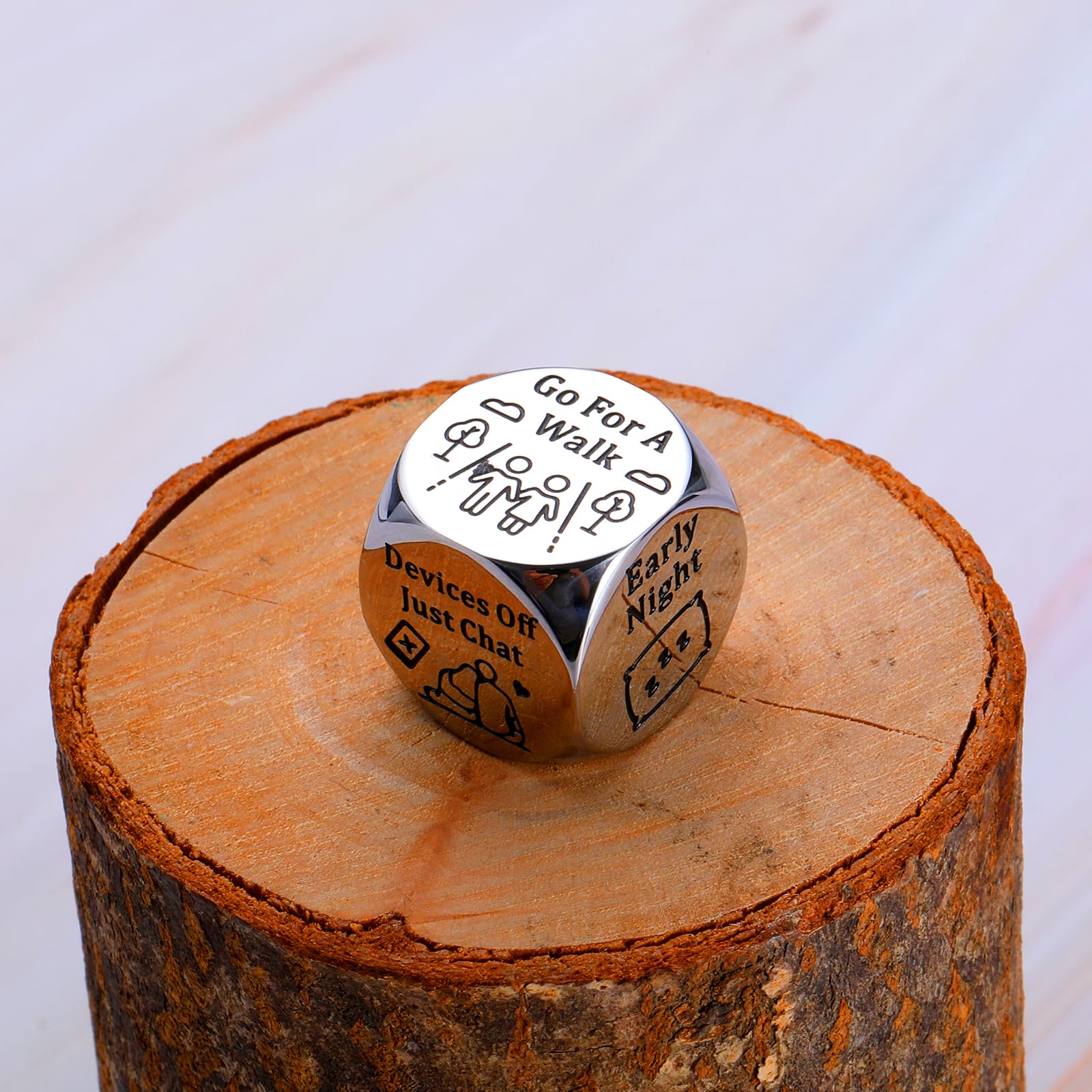 STUNFASSOO 11th anniversary steel gift dice symbolizes lasting strength