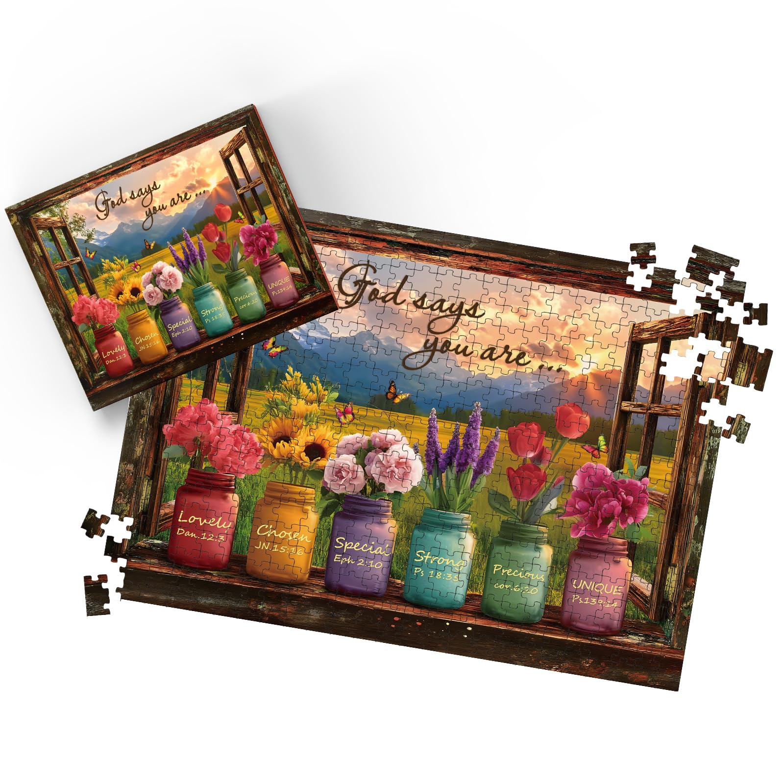 STYISHANG Wishful Window includes a 1:1 puzzle poster for reference and faster sorting.
