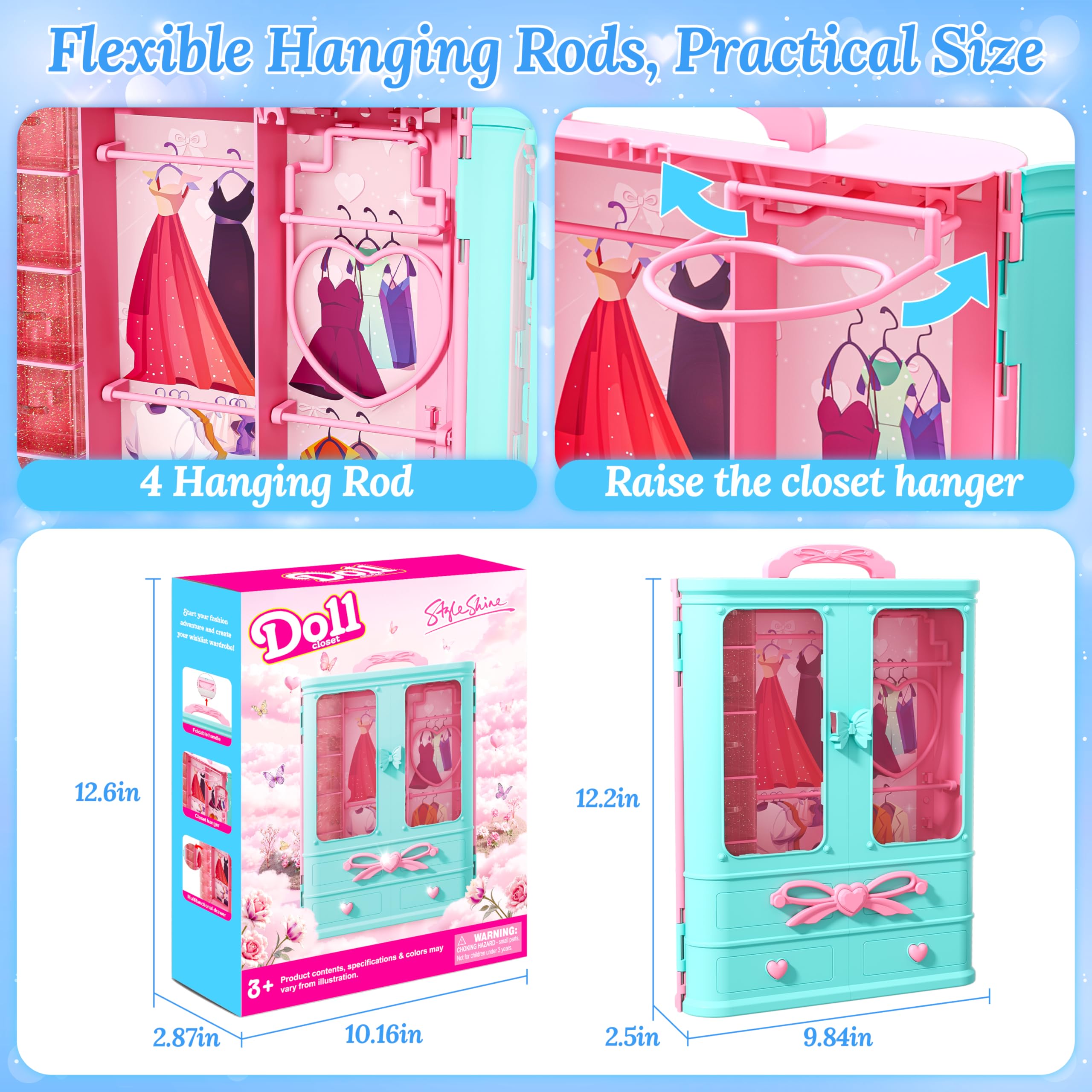 Style Shine accessories and hangers with organized display
