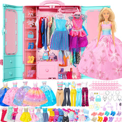 Style Shine doll closet packaging showcases the complete playset for gifting