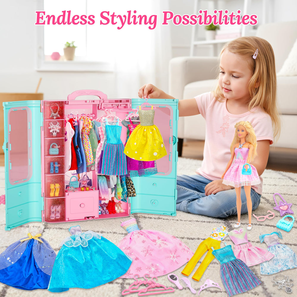 Style Shine casual outfits and swimsuits provide versatile wardrobe play for 11.5-inch dolls