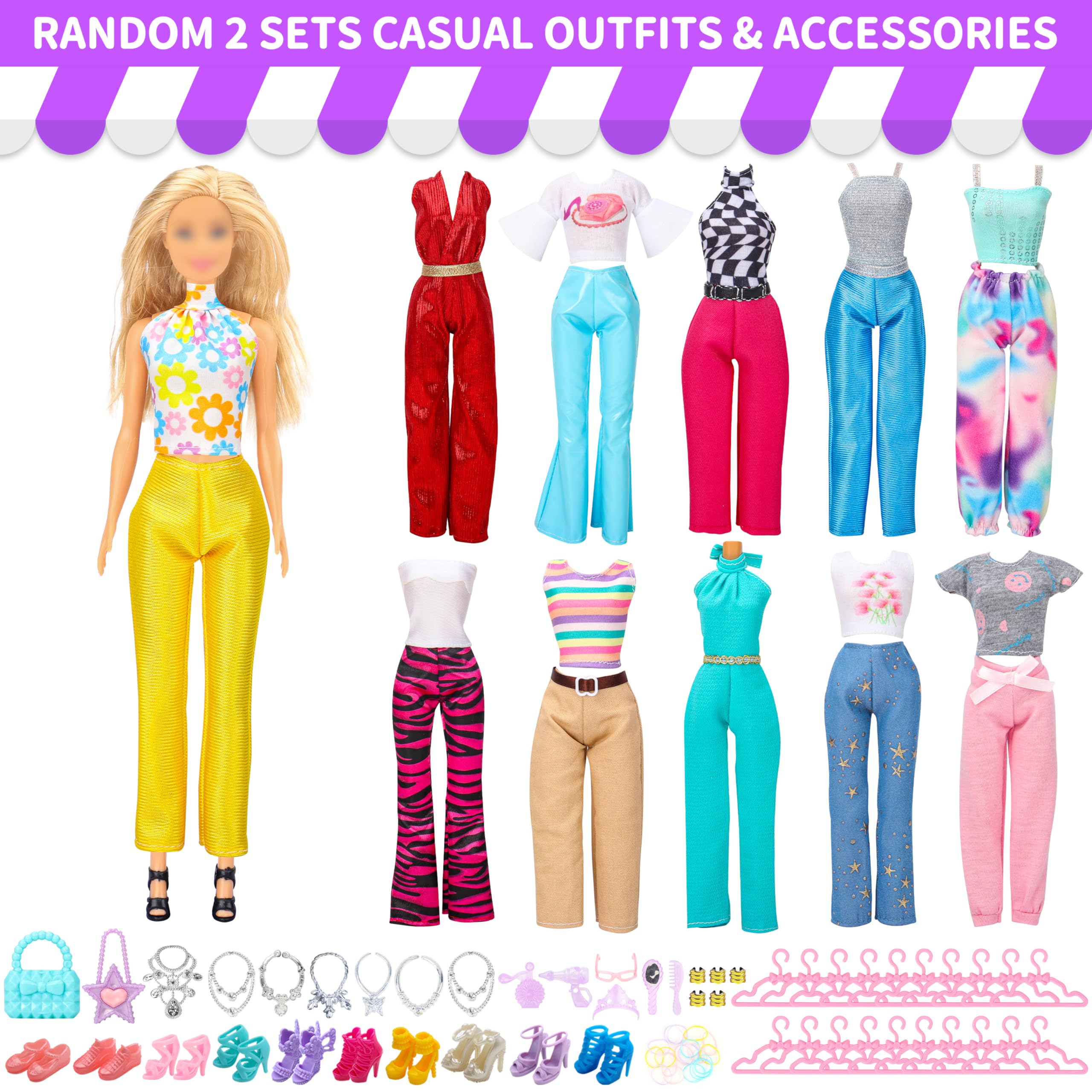 Style Shine swimsuits for sunny doll pretend-play adventures.