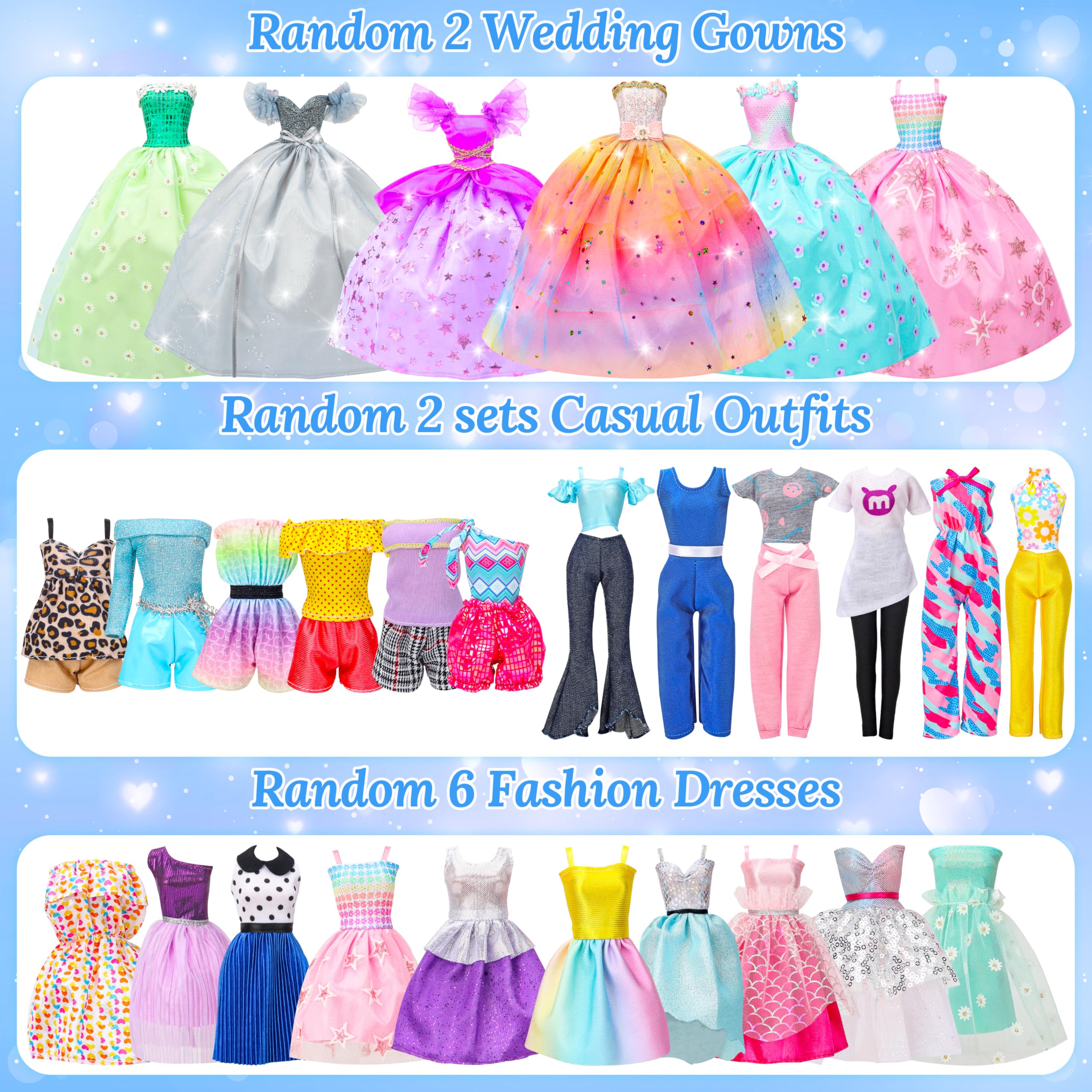 Style Shine wedding gown set for pretend play ensembles
