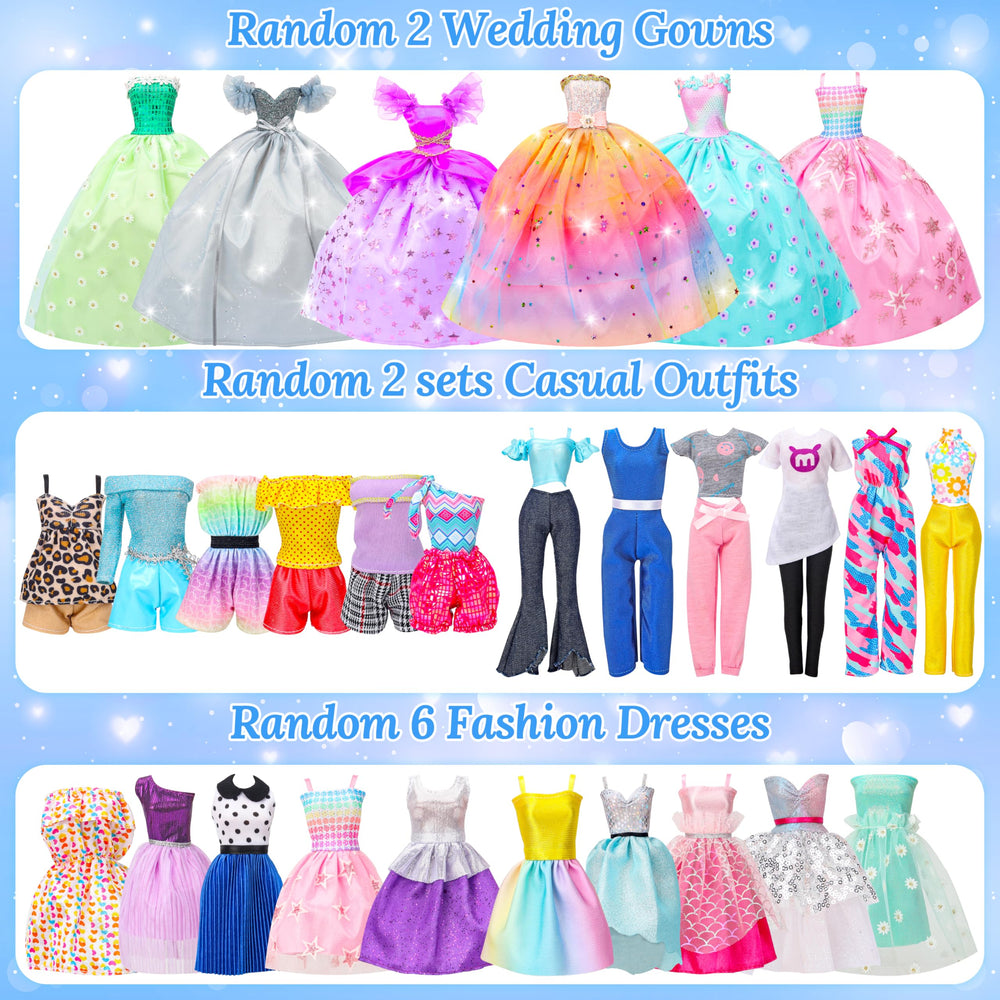 Style Shine wedding gown set for pretend play ensembles
