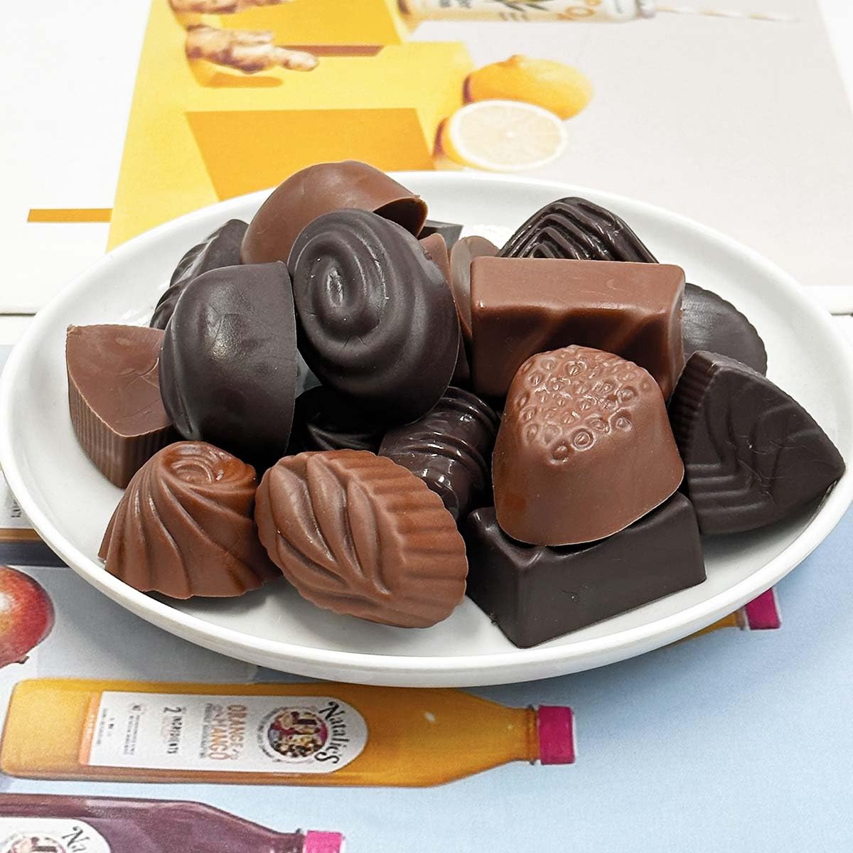 Suartus chocolate beads flatback used as realistic decorations for scrapbooks