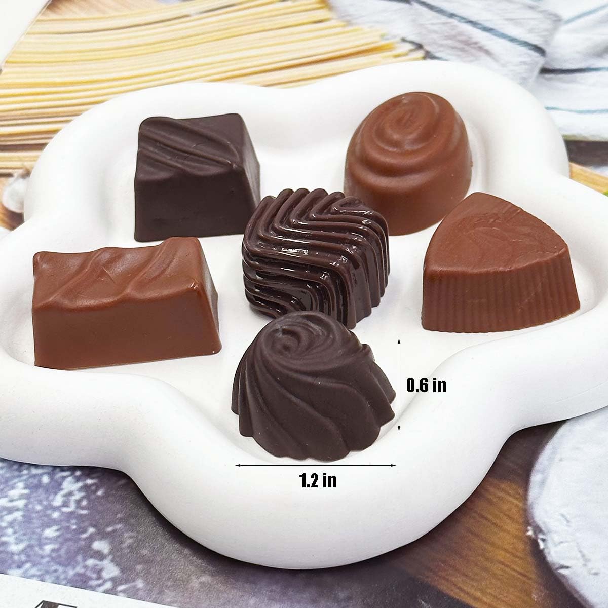 Suartus simulation chocolate resin models for craft embellishments