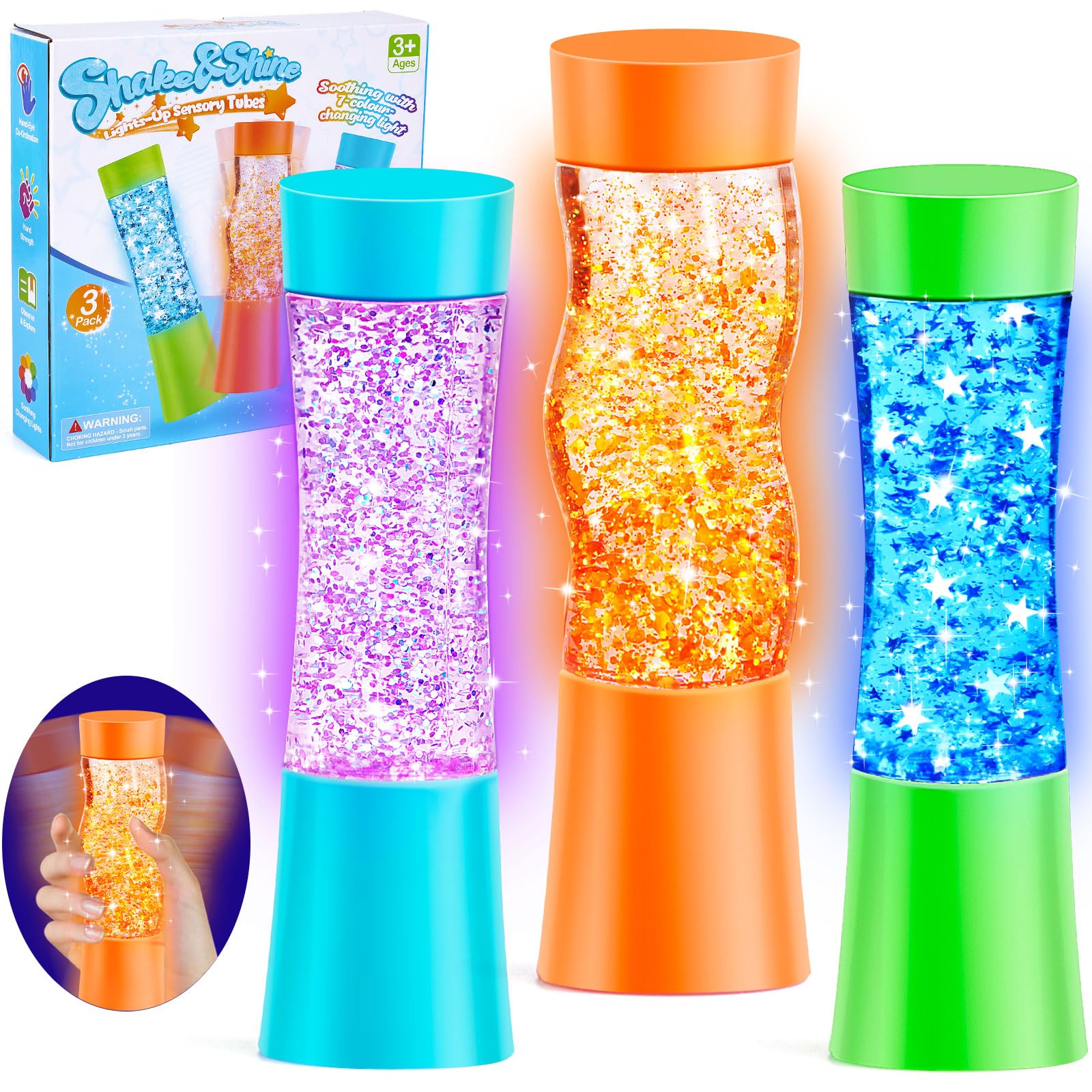 Subao light up sensory tube glow promotes tactile engagement and focus.