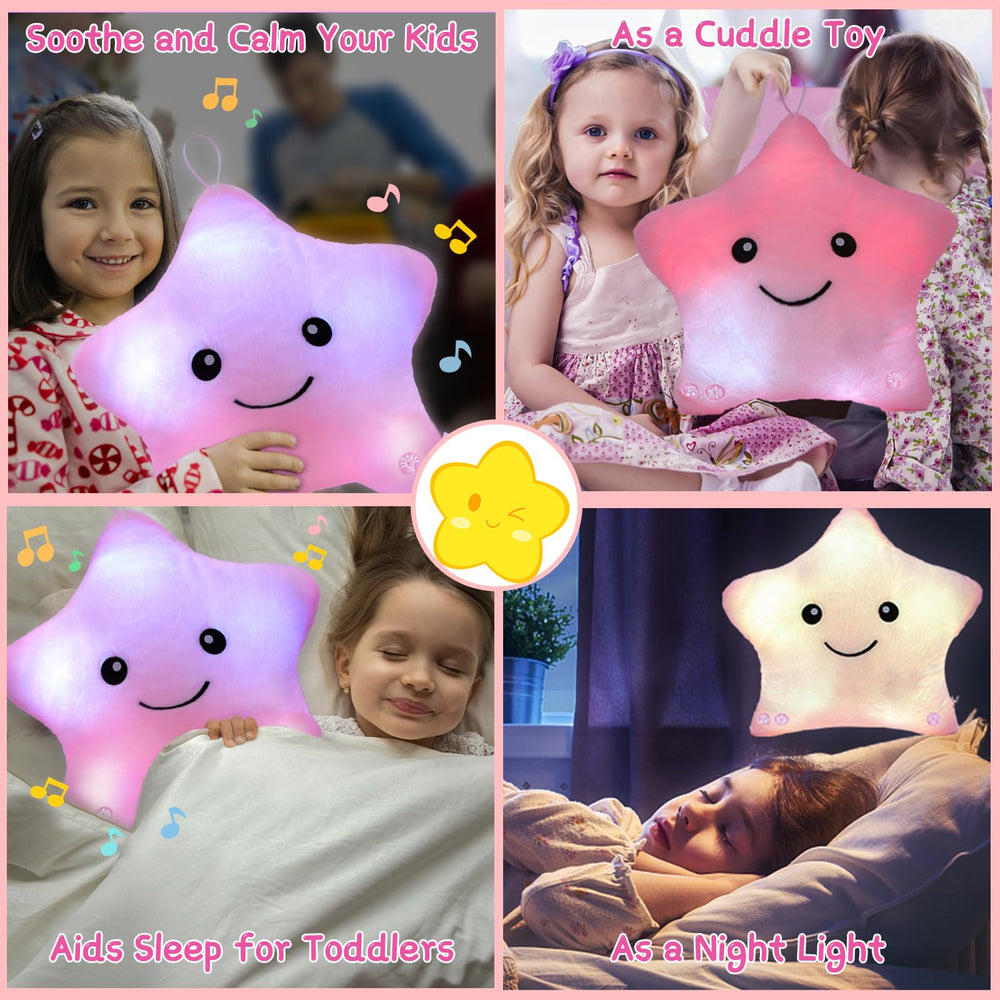 Subao Night Light Cushion glows in color to ease darkness.