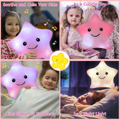 Subao Night Light Cushion glows in color to ease darkness.