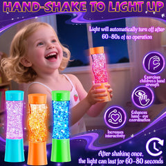 Subao sensory bottle with liquid fillings offers calming visual motion.