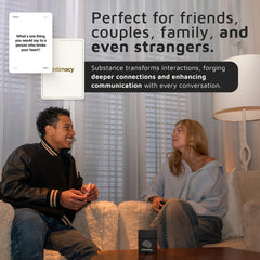 Substance Card Game card pile image highlights individual questions and prompts.