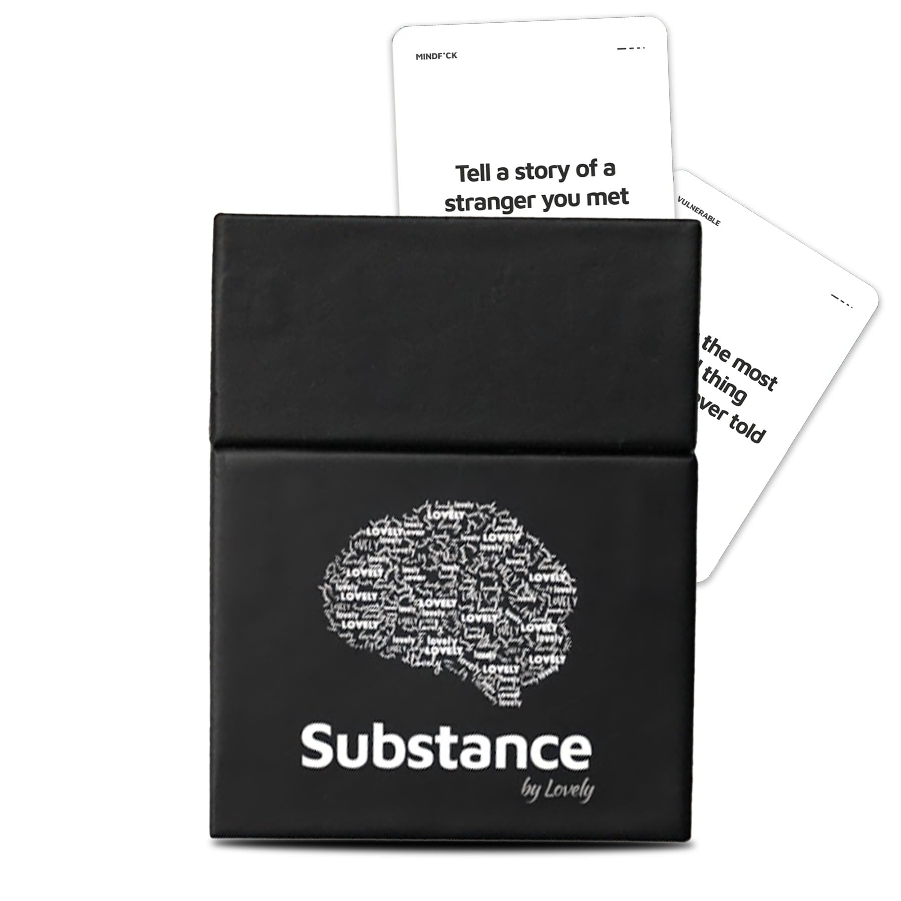 Substance Card Game cover image showcasing a cozy game night setup for meaningful talk.
