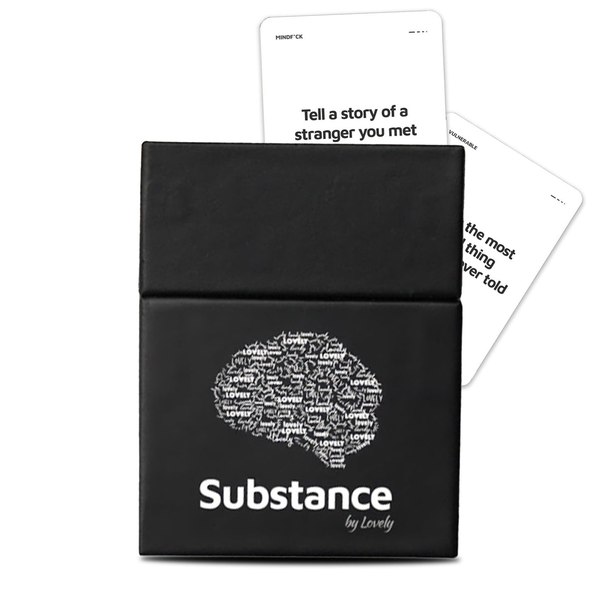 Substance Card Game cover image showcasing a cozy game night setup for meaningful talk.