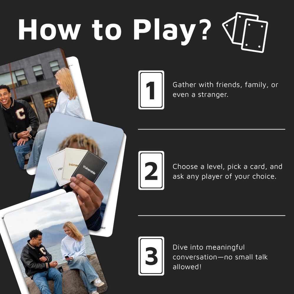 Substance Card Game on-table setup shows diverse players sharing questions.