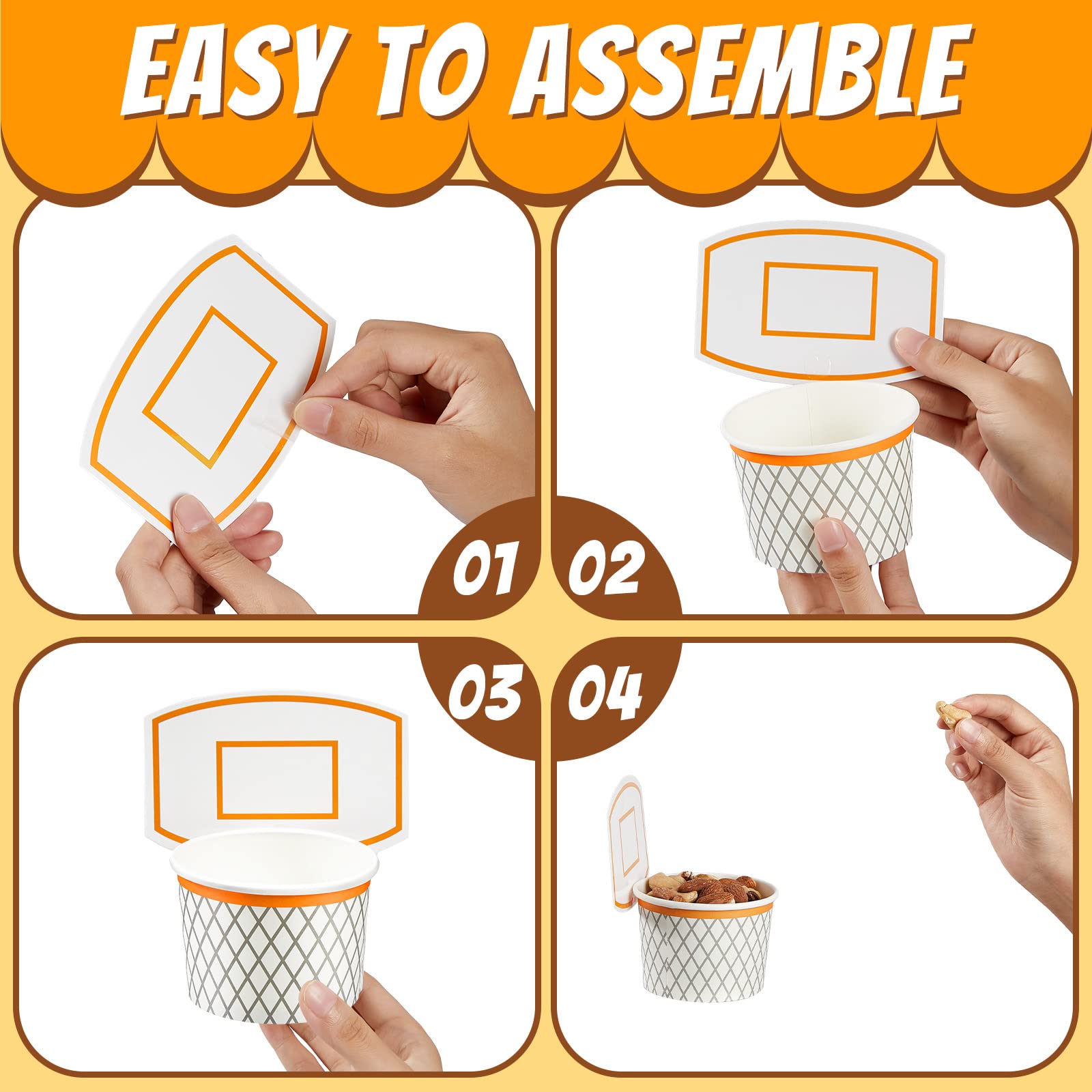 Suclain thick paper material cups, close-up, sturdy and safe for everyday party use.