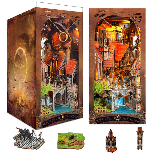 SUDOPOR Spirit Valley book nook kit cover adds enchanting shelf decor.