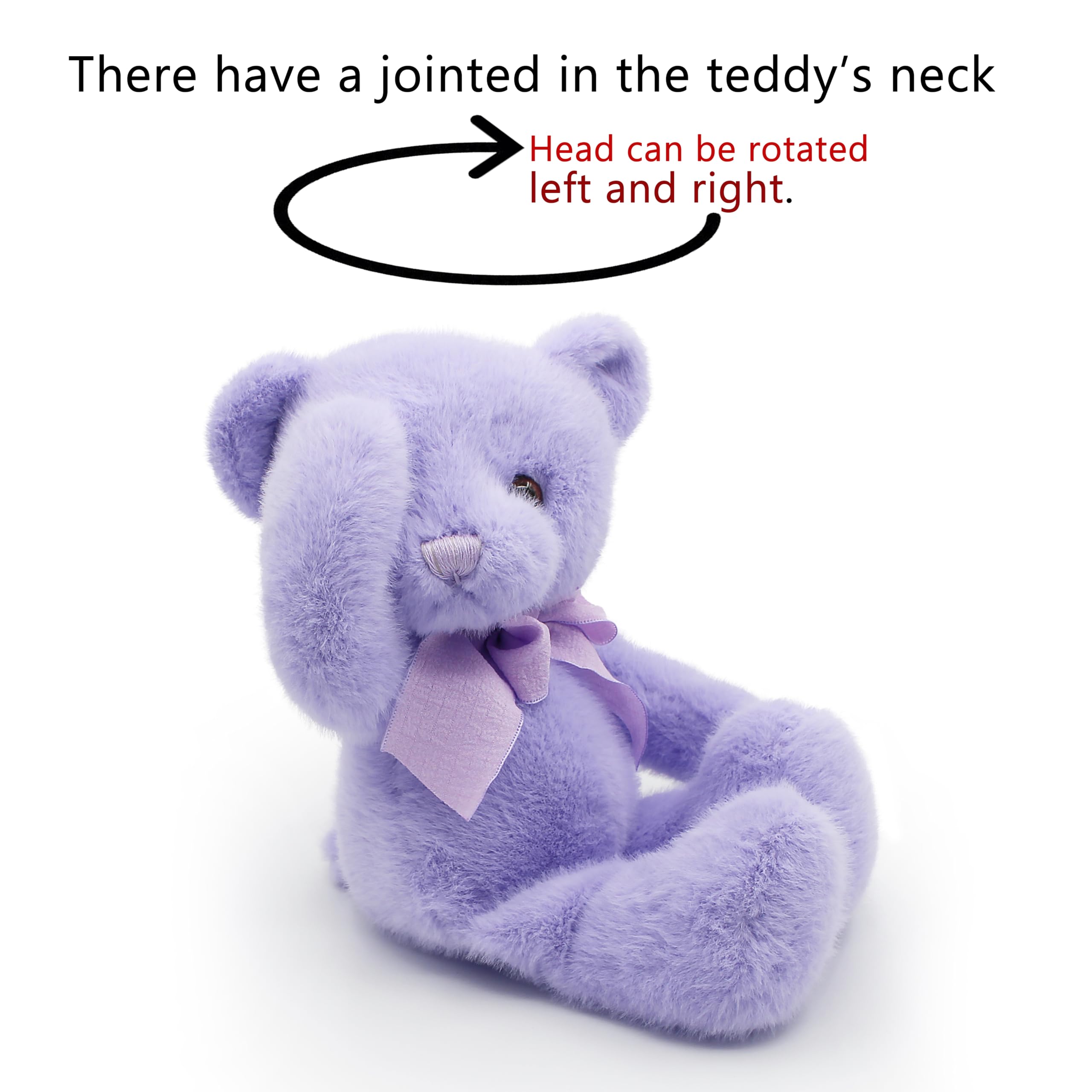 suepcuddly teddy bear gift-ready purple plush for birthdays and holidays