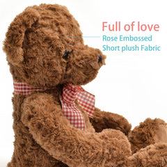 Magnet-assisted posing on Suepcuddly teddy's ears, hands, and jaw.