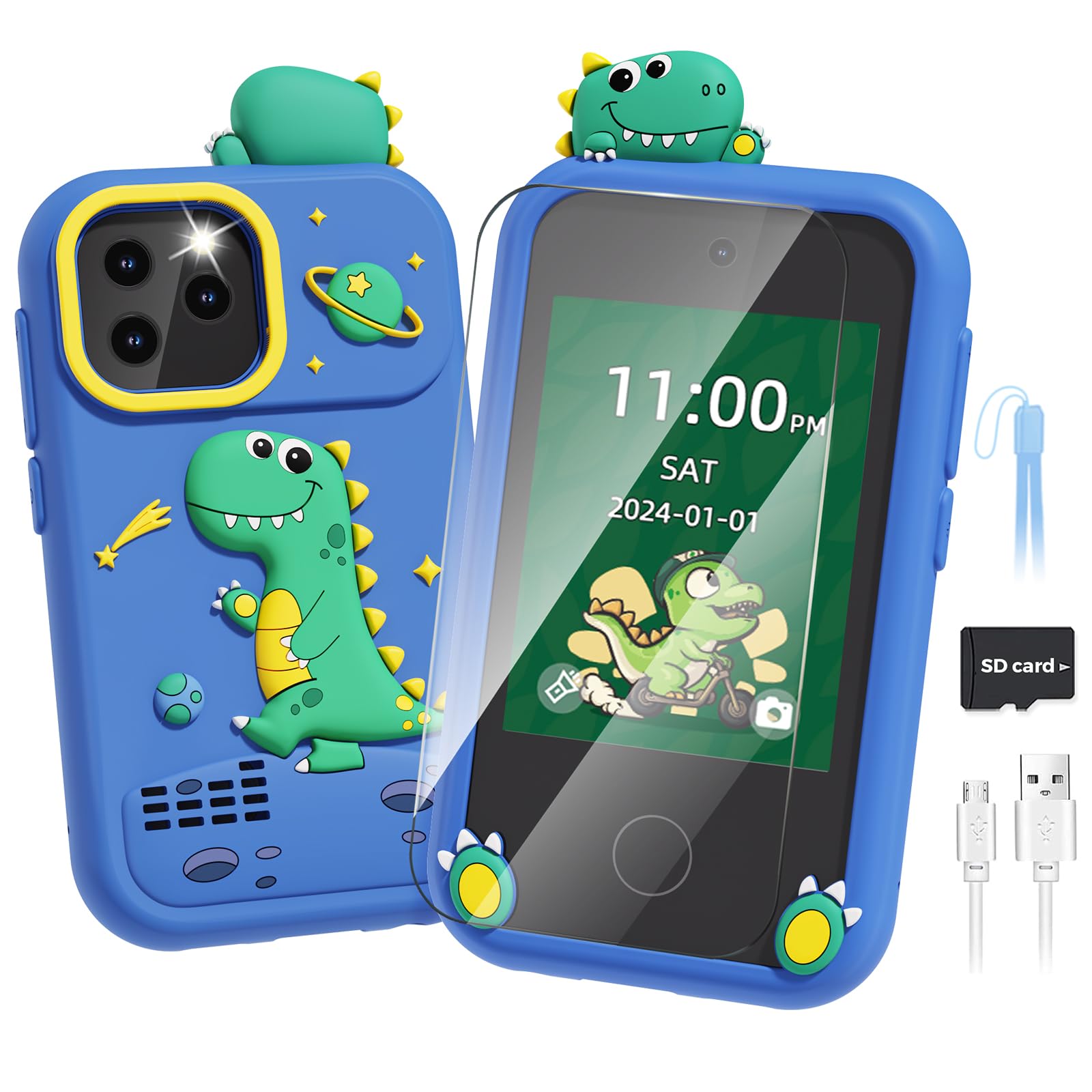 Sueseip kid smart phone front view with a friendly design for safe play