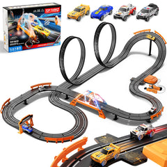 SUFICY slot car track-assembly enables quick, flexible racing layouts.