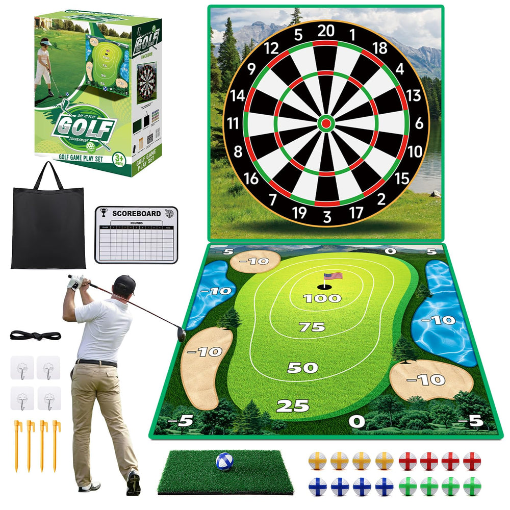 SUGFUT golf chipping mat setup for indoor or outdoor practice