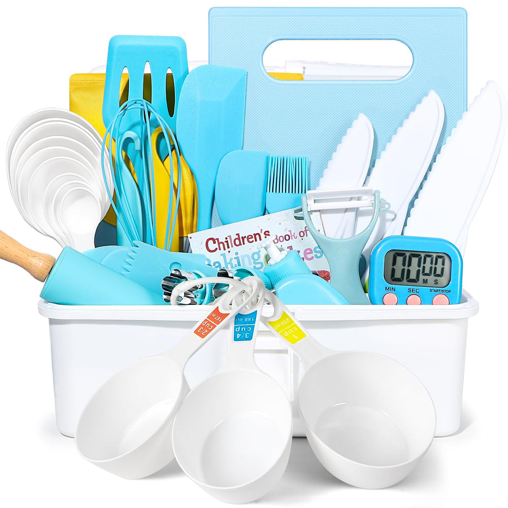 Suhctuptx 37pcs kids cooking set packaging for easy storage and portability.