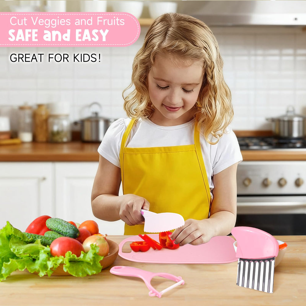 Suhctuptx kid kitchen gloves protect hands during pretend cooking.