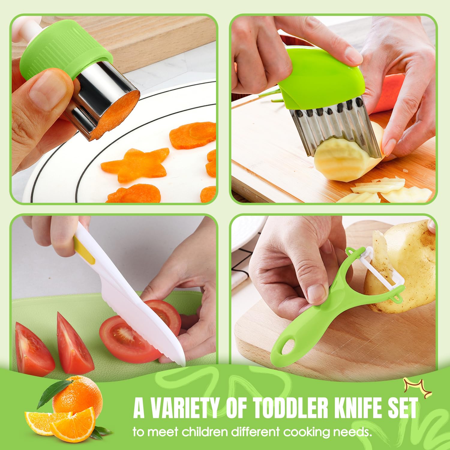 Suhctuptx Kids Cooking Sets measuring cups aid accurate portions during pretend play.