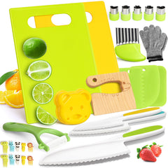 Suhctuptx toddler wooden knife for safe, hands-on cooking practice