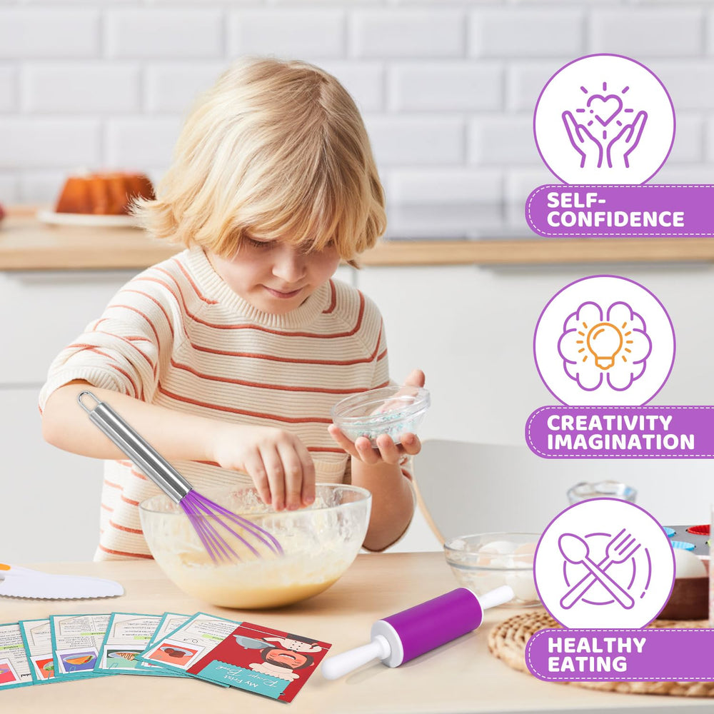 Suhctuptx waterproof apron keeps little cooks clean during messy moments.