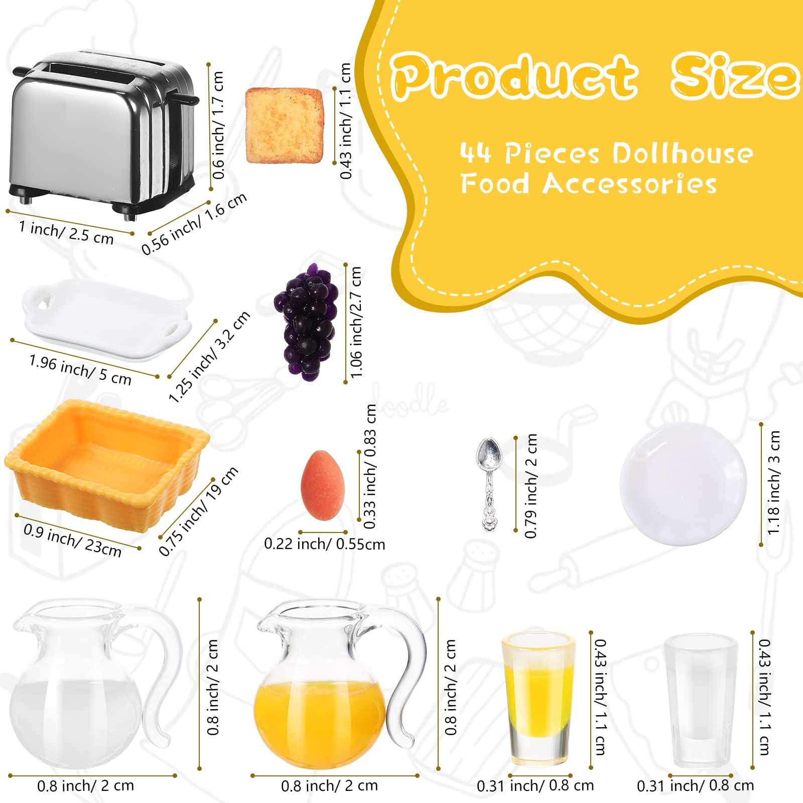 Suilung miniature juice jug with cups enhances authentic kitchen display in a dollhouse.