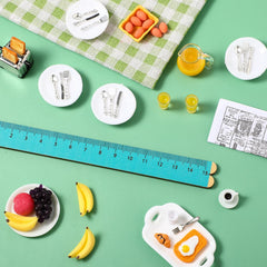 Suilung miniature milk jug with cups creates a cozy breakfast table in a tiny home.