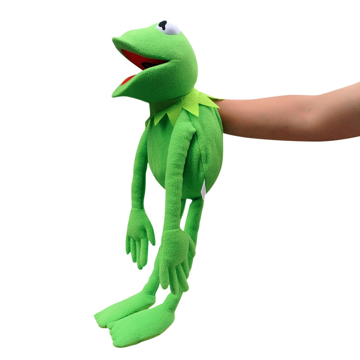 SUIYUEOUR Kermit frog puppet face detail highlights expressive eyes for imaginative play