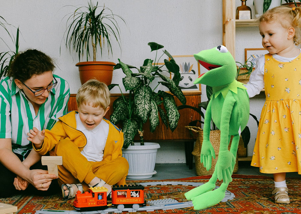 SUIYUEOUR Kermit puppet mouth movement supports engaging role play