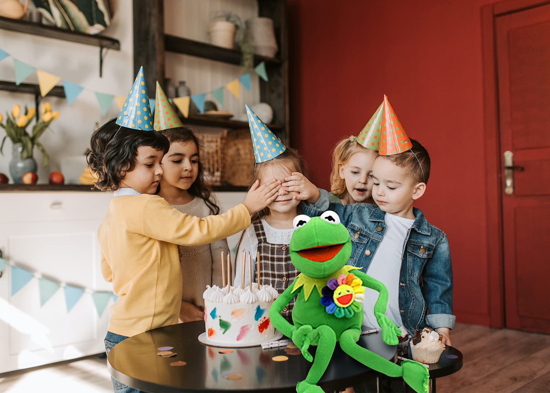SUIYUEOUR Kermit neck scarf plush adds authentic charm during pretend play
