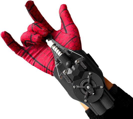SUIZU Web Shooters launcher extends reach up to nine feet for imaginative play.