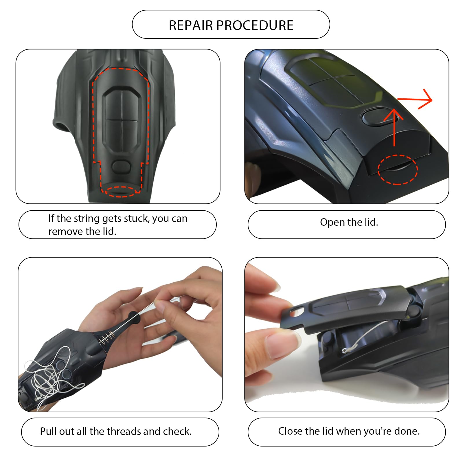 SUIZU Web Shooters retractor switch for easy, tool-free operation.