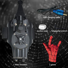 SUIZU Web Shooters suction cups allow attachment to glass and smooth surfaces.