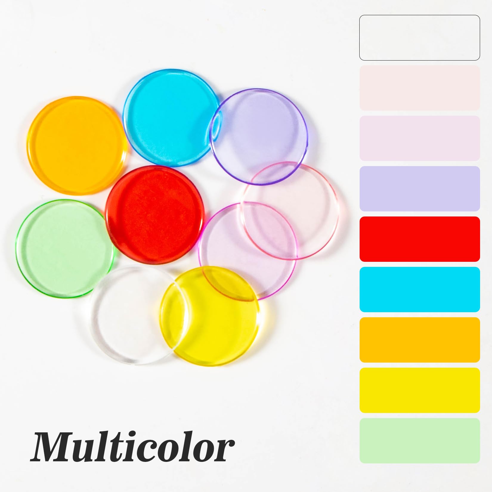 Sukh bingo chips transparent design lets you see marked numbers.