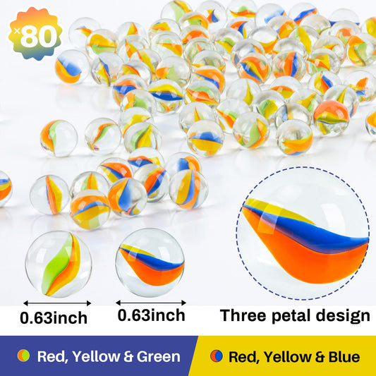Sukh cat-eye marbles used as vase filler to brighten floral arrangements.