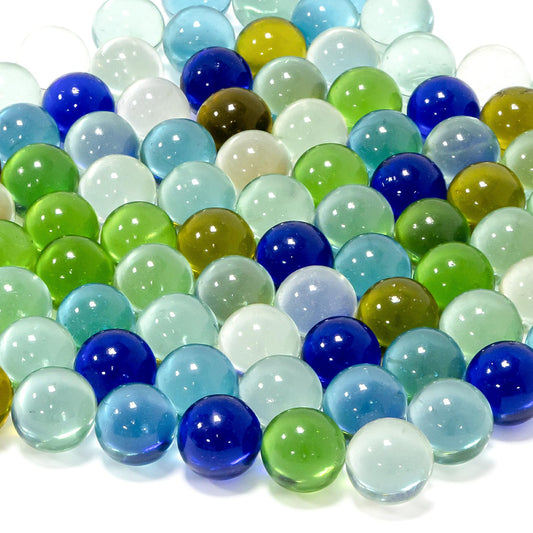 Sukh glass marbles 80pcs set in six colors for crafts and games