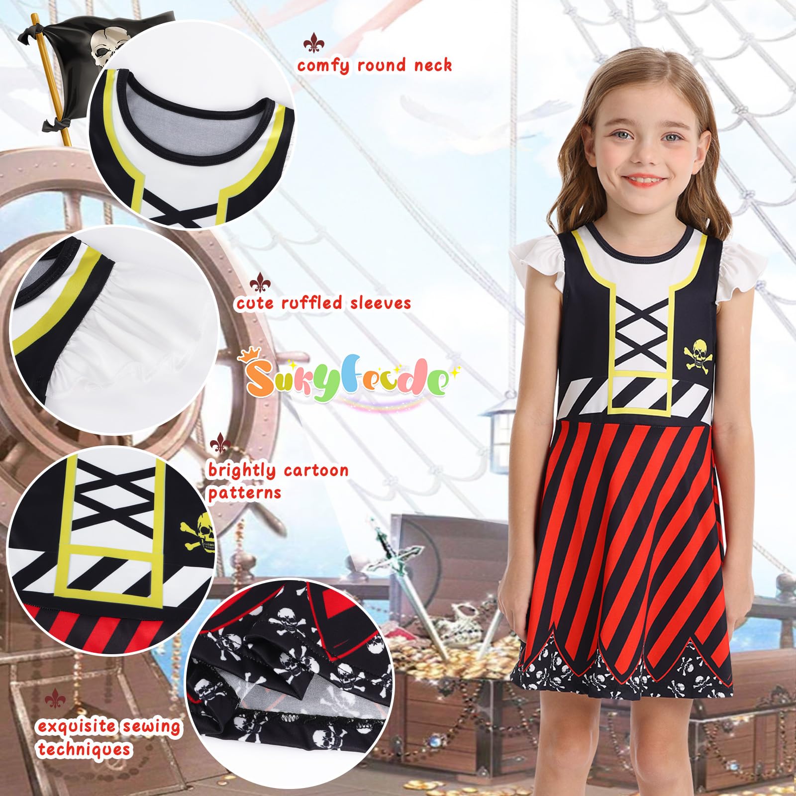 Sukyfecde Buccaneer dress ankle length silhouette for a refined look.