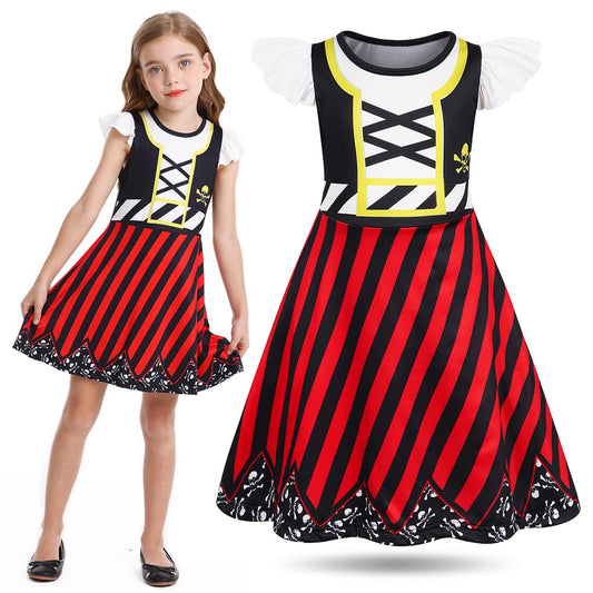 Sukyfecde Buccaneer dress front view showing ankle-length silhouette for adventures