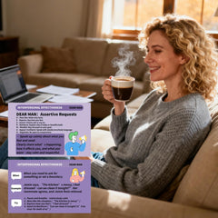 Sulieschen DBT card layout, minimal design helps find skills fast during stress.