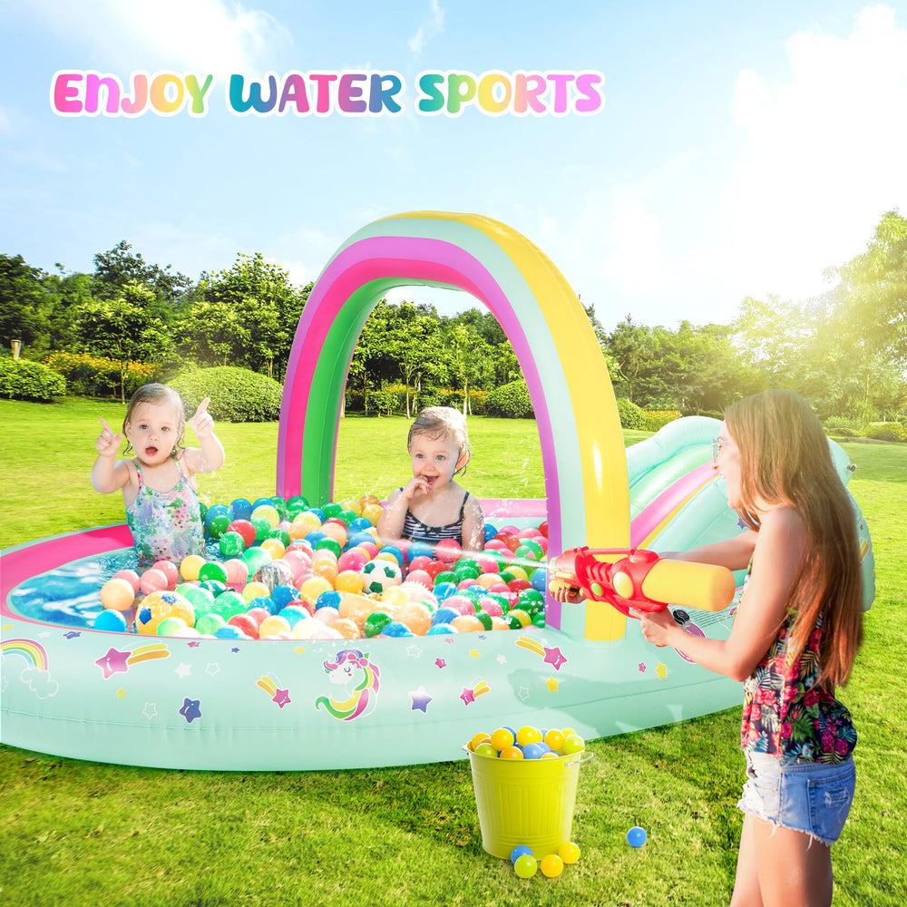 SULIFEEL Pool doubles as a ball pit indoors when weather turns cold.