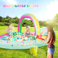 SULIFEEL Pool doubles as a ball pit indoors when weather turns cold.