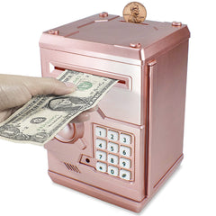 Suliper piggy bank front view with code lock for secure kids' savings.