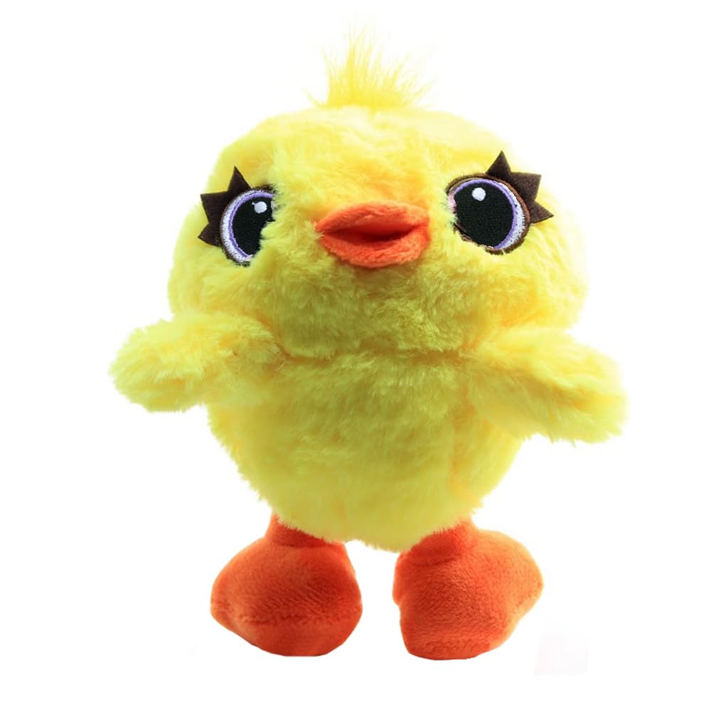 Ducky plush accompanies a bedtime story moment for kids.