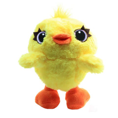 Ducky plush accompanies a bedtime story moment for kids.